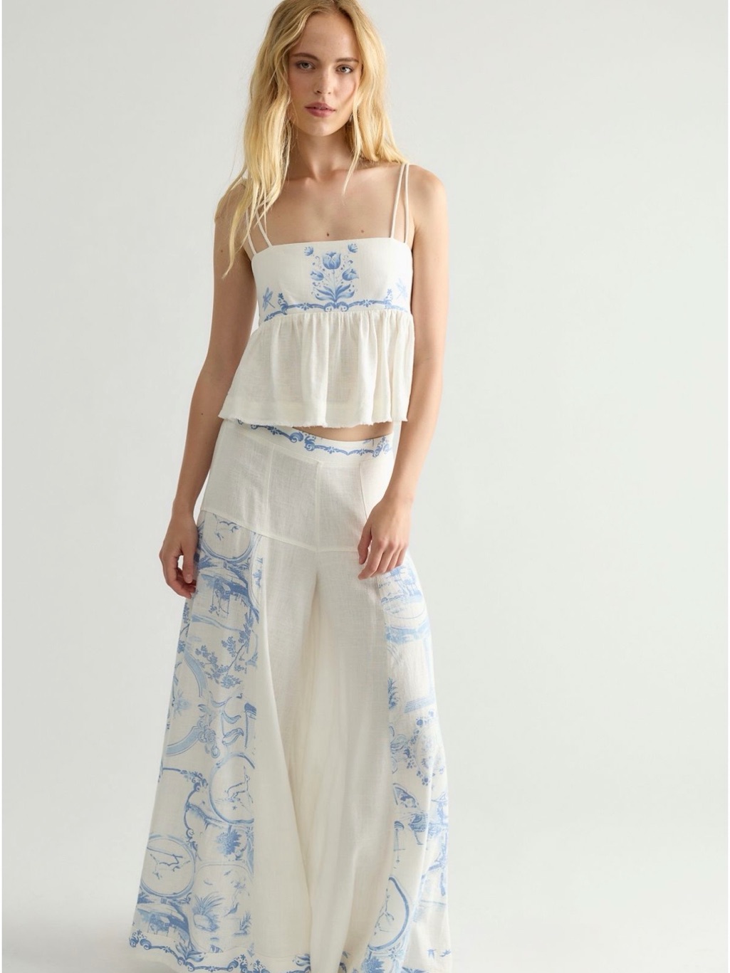 Free People Delft Dreams Pant Set Nwt Medium